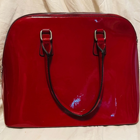 Adrienne Vittadini Woman’s bag , red dome satchel. - Picture 2 of 5